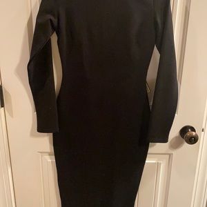 Black Dress with silver and gold back buckle.